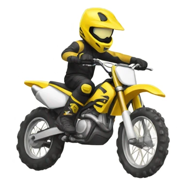 Yellow dirtbike sticker