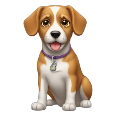 Chien sur un chat sur un l'api. sticker