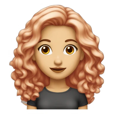 Mujer 40 años cabello rojo ladino ojos cafés grandes  sticker