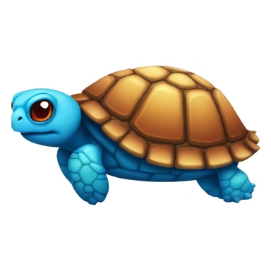 tortuga roja con lunares azules y ojos amarillos sticker
