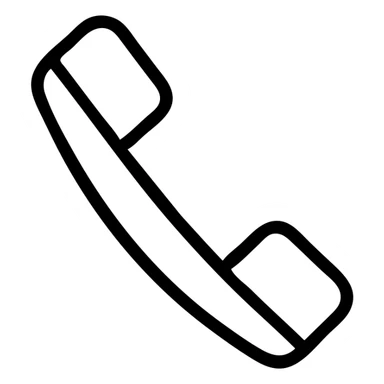 outlined telephone icon, no fill, clean lines sticker