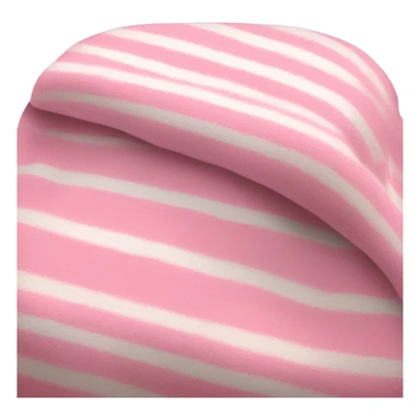Pink blanket with fluffy white stripes sticker