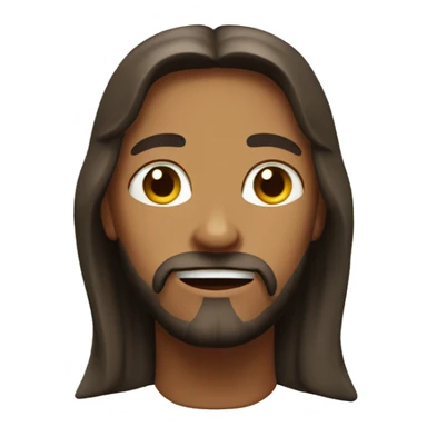 An emoi of jesus of nazareth sticker