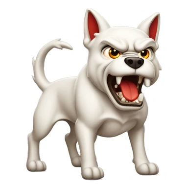 angry devil dog sticker
