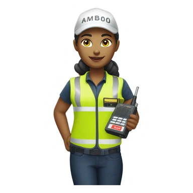 Female airport worker  sticker