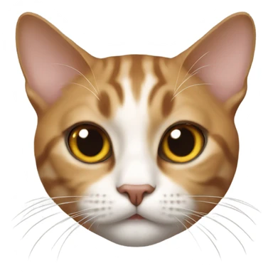 Realistic cat brown laying  sticker