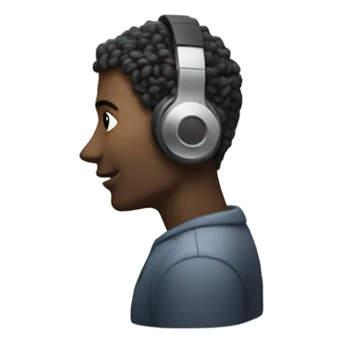 man connected with neural network codes from behind sticker