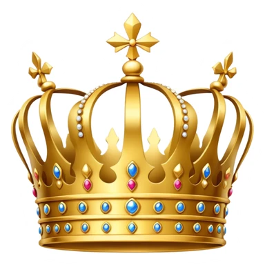 golden royal crown sticker