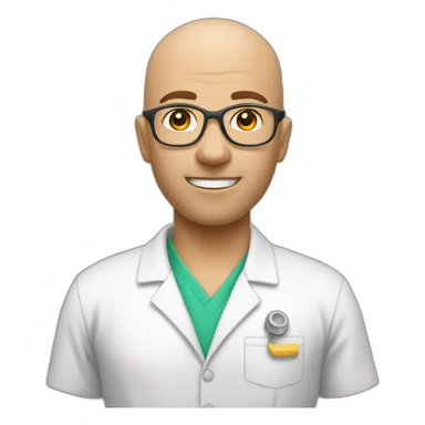 physiotherapist bald sticker