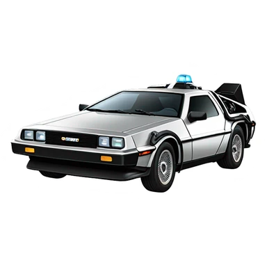 delorean back to future sticker