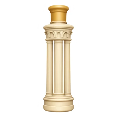 Creamy salad dressing in a bottle shaped like a roman ionic column sticker