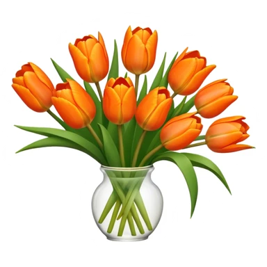 Orange tulips buque sticker