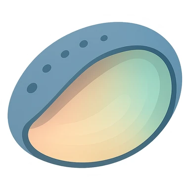 minimal flat icon of abalone, simple shapes, clean lines sticker