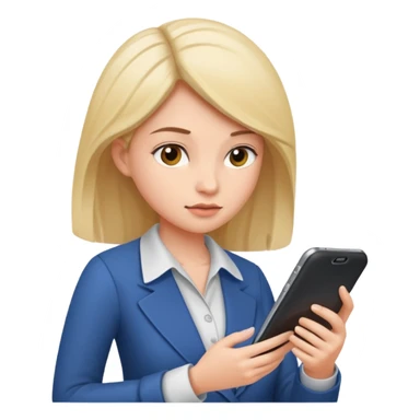 same woman but leaving documents to phone sticker