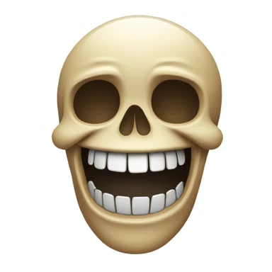 laughing skull sticker
