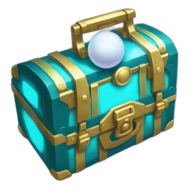 Pokemon Game LootCase Color Cyan Rich Treasure Legendary Epic Pokeballs Pokemons and Pokemon Items Inside this have Shiny Glow sticker