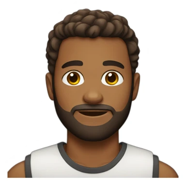 25 year old with a beard and a brown skin sticker