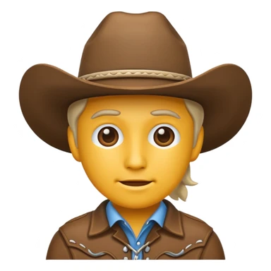 Please create me cowboy related emojies that are fully white! sticker