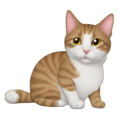 Cat inside of a house sticker