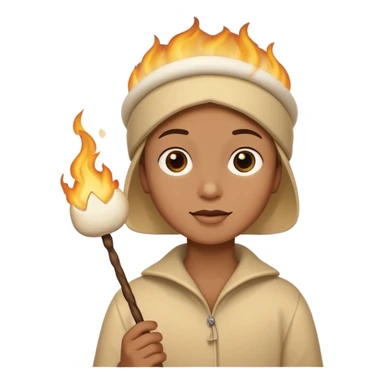 camping marshmallow stick sticker