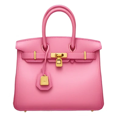 Pink birkin bag with gold hardware  sticker