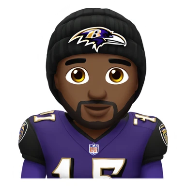 Kenny Clark wearing a Ravens uniform sticker