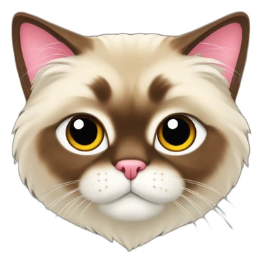 Himalayan cat in red heart sticker