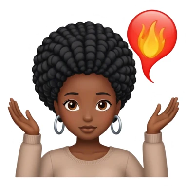 Black girl with 4c hair sticker