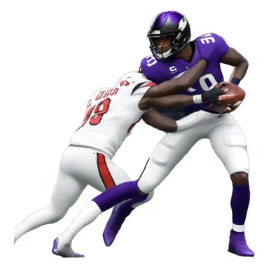 Lamar Jackson stiff arming a player sticker