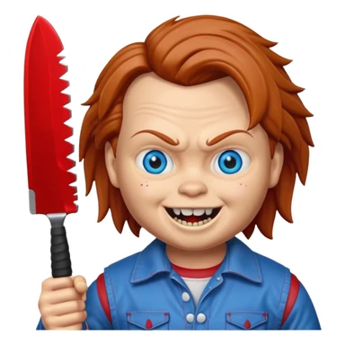 Chucky with nife sticker