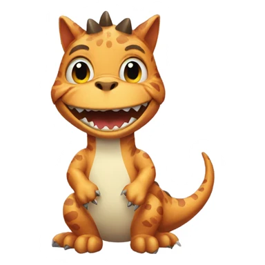 Dinosaur in a cat costume sticker