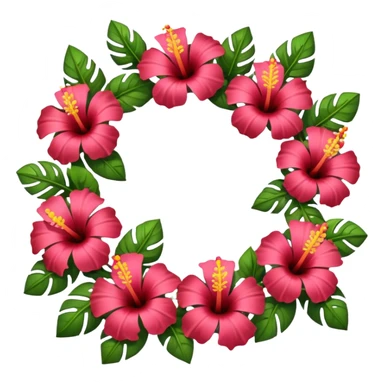 Hibiscus lei sticker