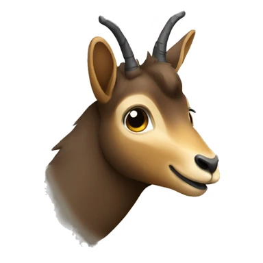 peeping happy smiling dark chamois sticker