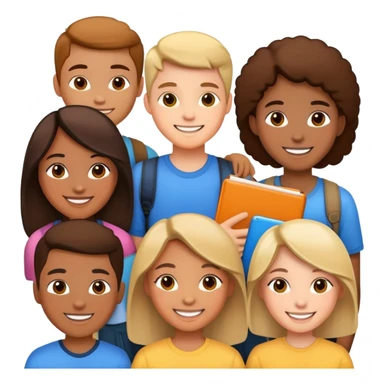 group of students sticker