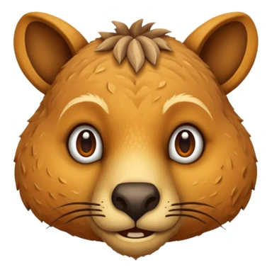 animals living in desert, just face sticker