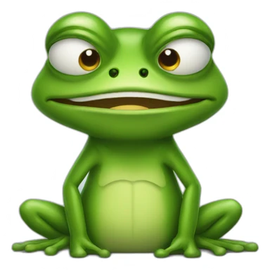 Angry frog sticker