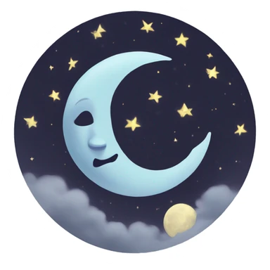 Tarot card of the moon  sticker