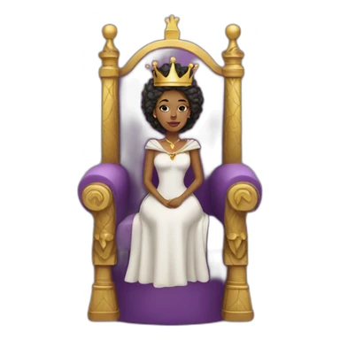 Queen on throne sticker