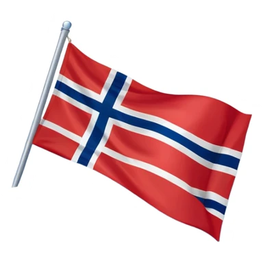 Norweigan flag on snow  sticker