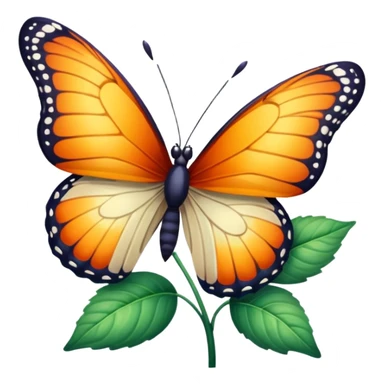Flower with butterfly on it sticker