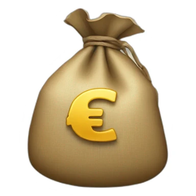 money bag with rupee sign sticker