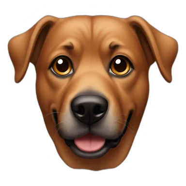 Brown dog black snout sticker