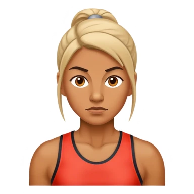 tough looking woman sport coach sticker