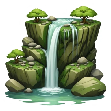 Rocky waterfall sticker