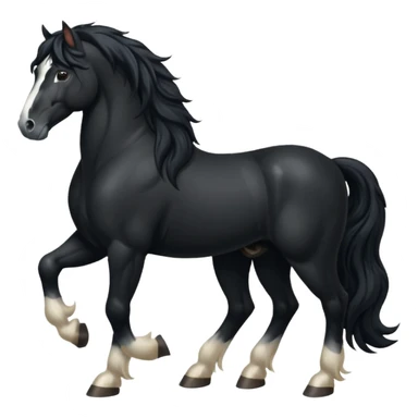 Black Clydesdale  sticker
