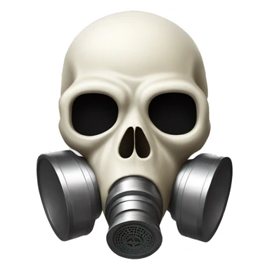 Bone Skull with gas mask sticker