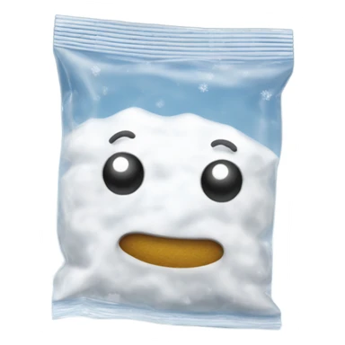 Ziploc baggie with snow sticker