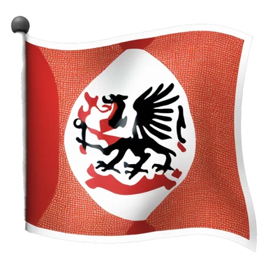 Create a flag emoji based on the traditional flag of Dardania which is an albanian kosov flag suppose to be used  sticker