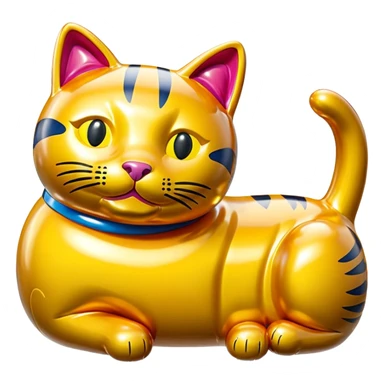  SPAM meat jeff koons style inflatable cat sculpture  sticker