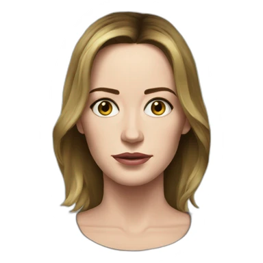 Emily blunt serious cartoon wearing tee sticker